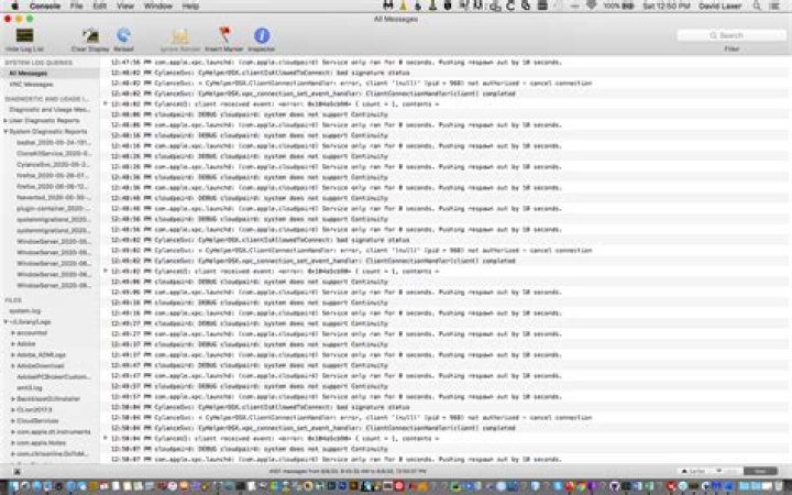 6/6/20 12:51:18.676 PM cloudpaird[28573]: DEBUG cloudpaird: system does not support Continuity