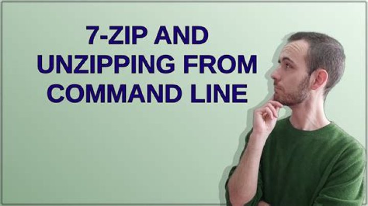 7-Zip and unzipping from command line