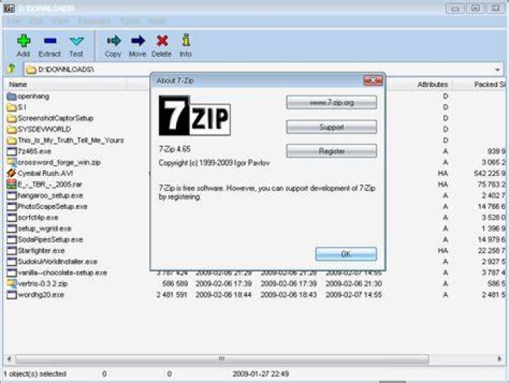 7zip windows screenshot