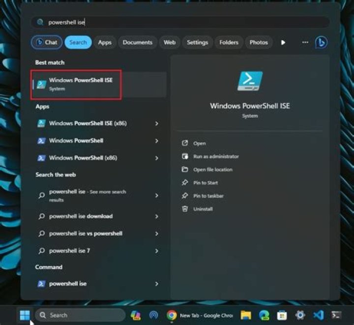 a Powershell window
