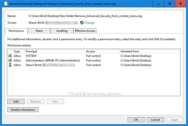 advanced security settings