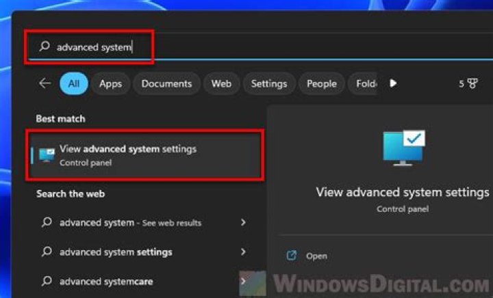 Advanced System Settings