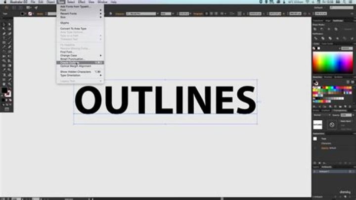 after creating outlines and grouping with rectangle