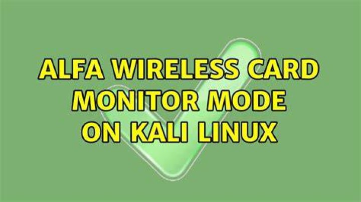 Alfa Wireless card monitor mode on kali linux
