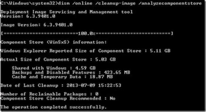 analyzecomponentstore results