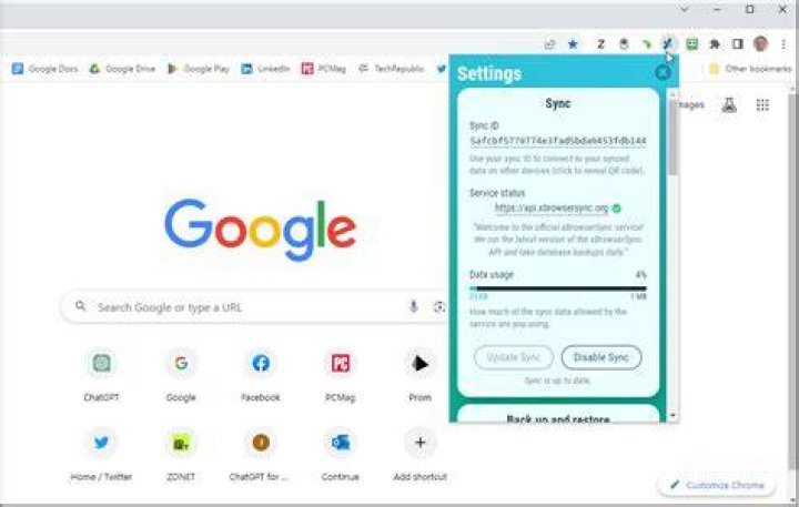 Assign bookmarks to sync profiles