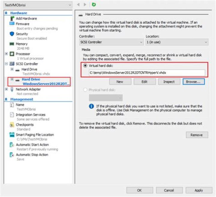 Attach VHDX to VM