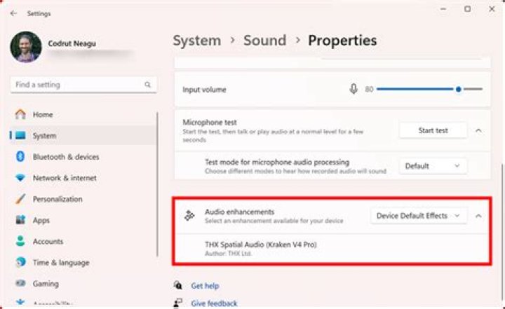 audio enhancement setting
