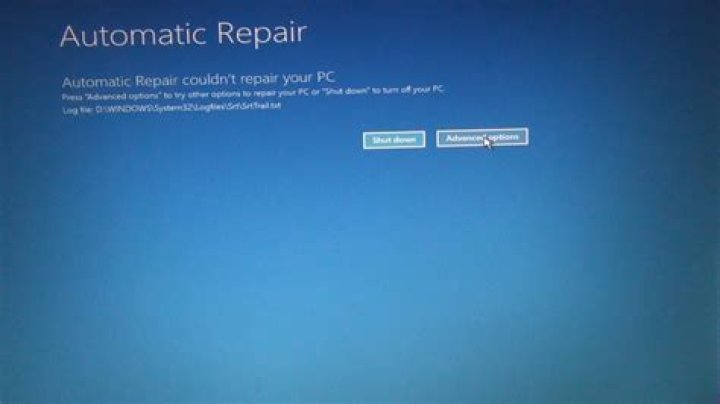 Automatic Repair couldn't repair your PC