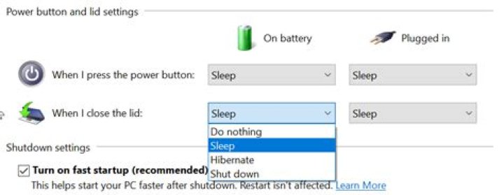 Automatically hibernate computer laptop 10 minutes after its lid was closed