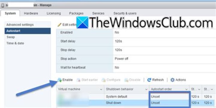 Autostart menu on ESXi