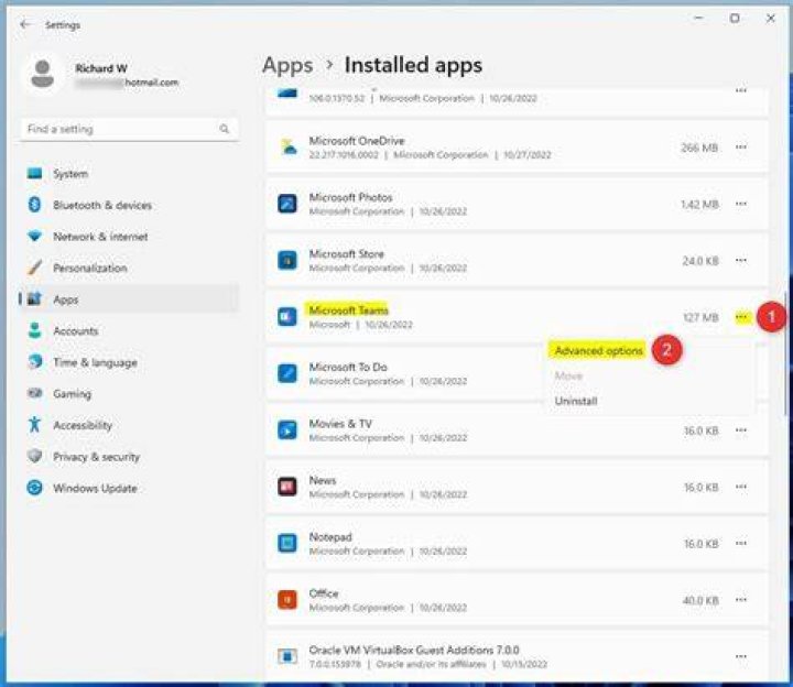 Background Apps Option