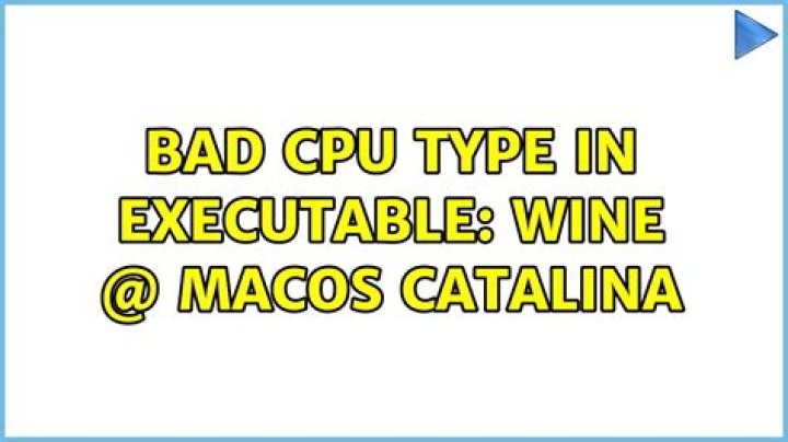 bad CPU type in executable: wine @ macOS Catalina