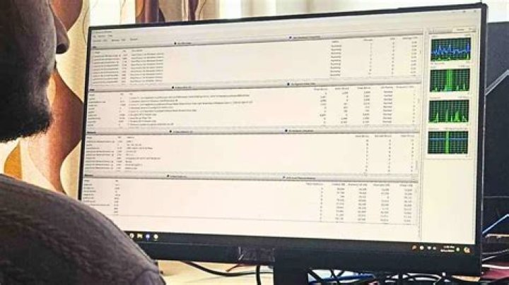 blue line in resource monitor