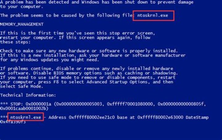BSOD - Unable to verify timestamp for ntoskrnl.exe