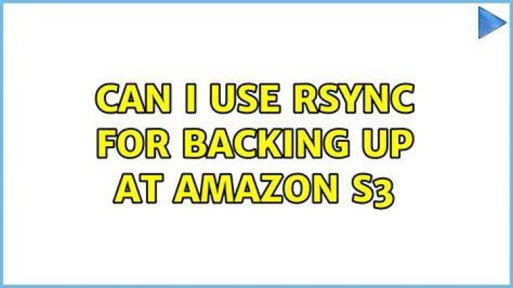 Can I use rsync for backing up at Amazon S3