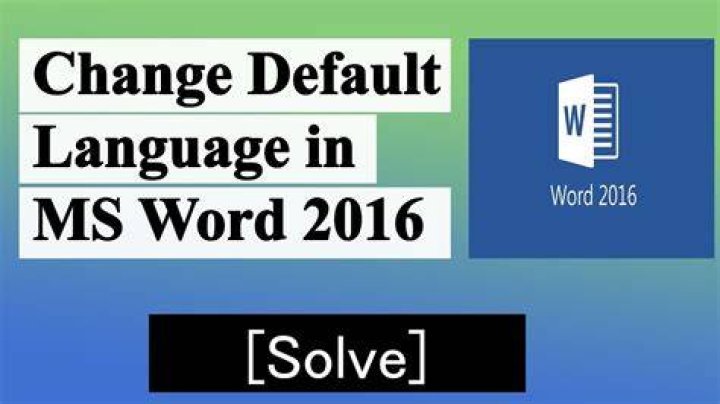 Cannot change default language in MS Word