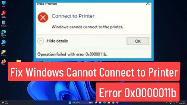 Cannot connect to printer error 0x00004005