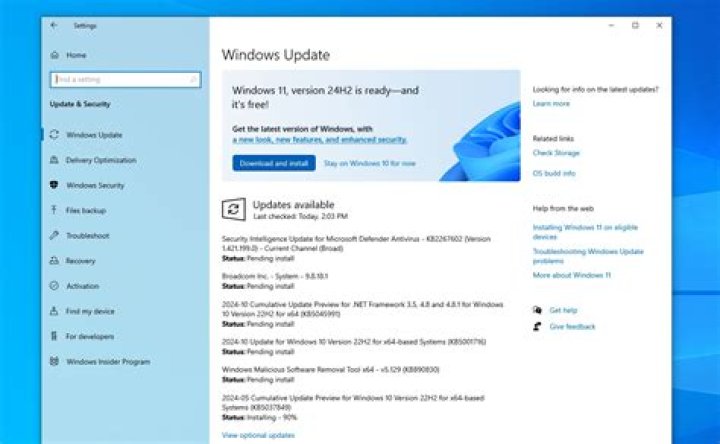 Cannot update from Windows 10 Build 10240