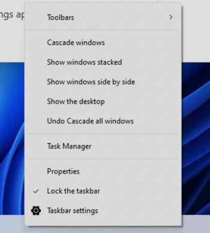 Cascade all open app windows