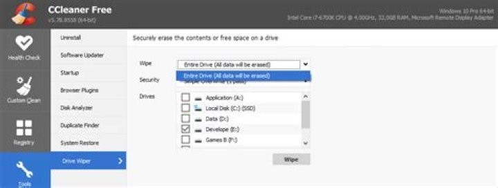 CCLeaner wipe free space gone?