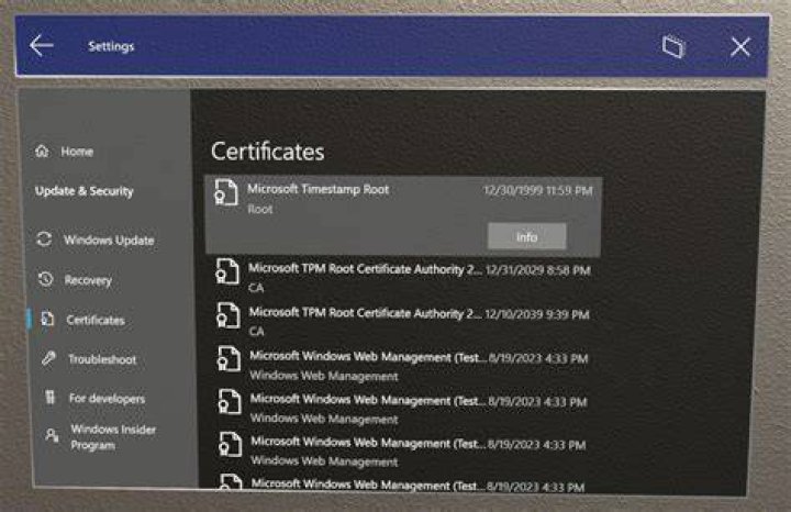 Certificate viewer