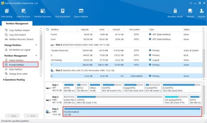 Change partition map type without data loss