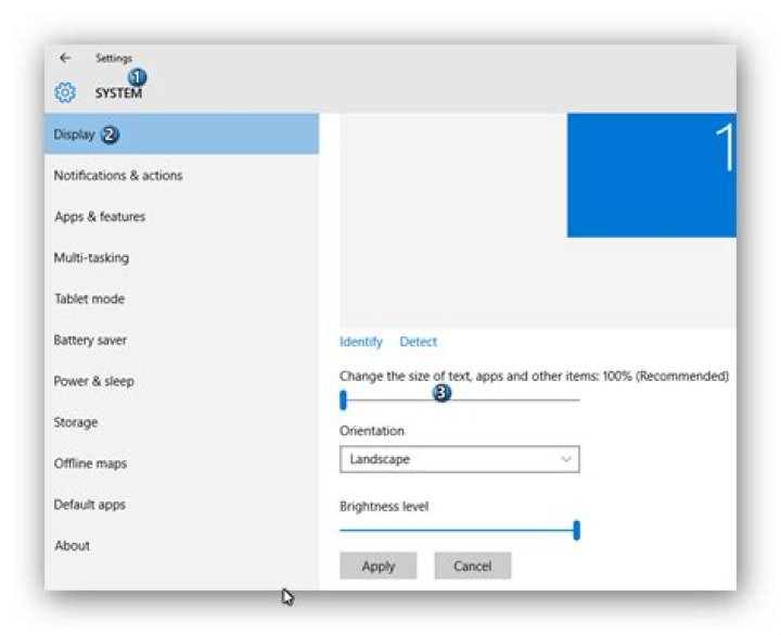 Change system font size