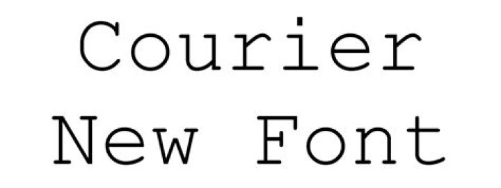 Changed font to Courier