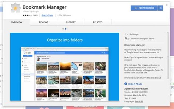 Chrome Bookmark Manager image