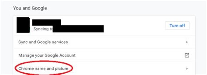 Chrome name and picture