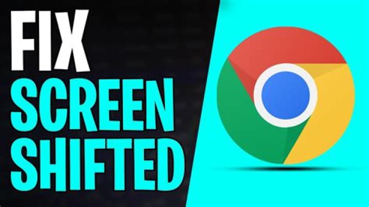 chrome screen with shifted pixels