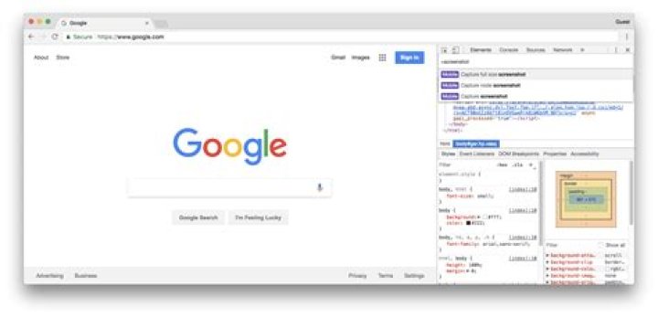 Chrome screenshot