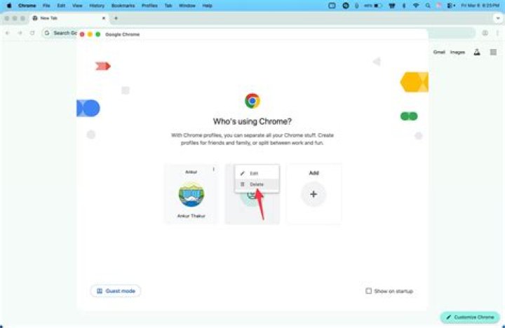 Chrome User Profile selection window
