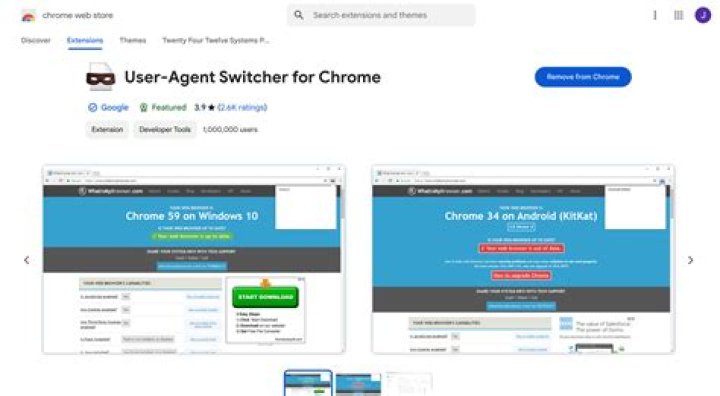 Close Built-in User agent switcher in Google Chrome