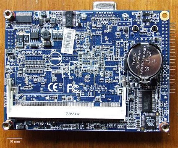 CMOS battery on Pico ITX motherboard