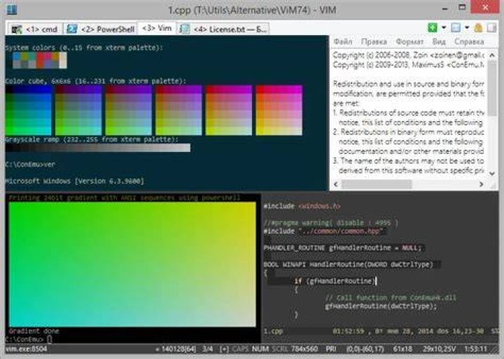 ConEmu split-screen feature