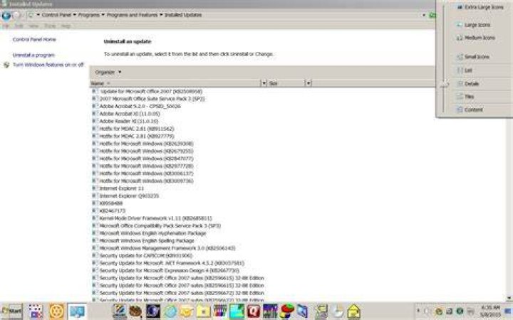 Control Panel -> Programs -> Java