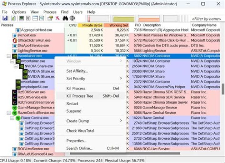 C:\Program in Process Explorer