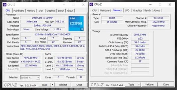 CPU-Z > Memory > DRAM Frequency