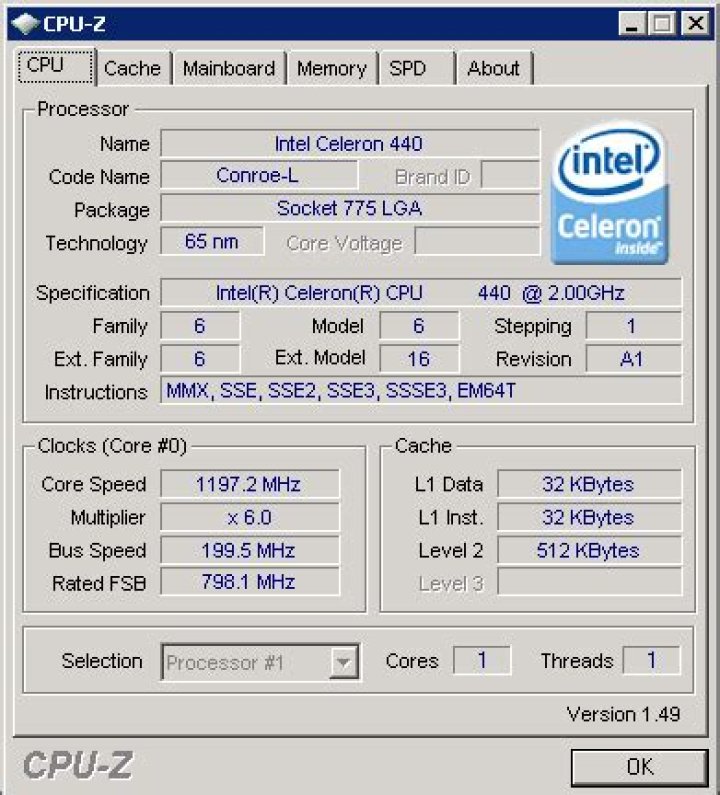 CPU-Z output