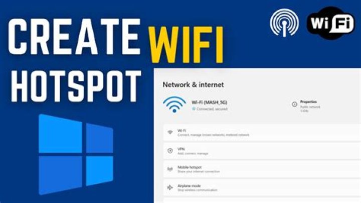 Create WiFi hotspot without internet from laptop