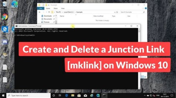Creating a mklink to a folder on Windows 10