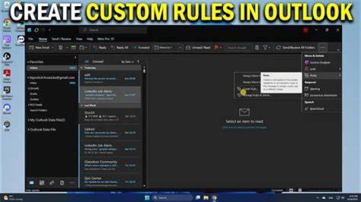 Custom rules in Outlook?