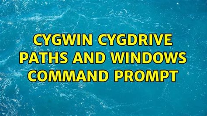 cygwin cygdrive paths and Windows Command Prompt