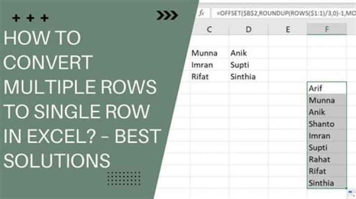 data in single rows