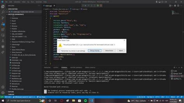 Debugger doesn't work on VSC ("The preLaunchTask ... terminated with exit code 127")