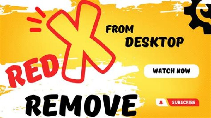 Desktop icons with red x