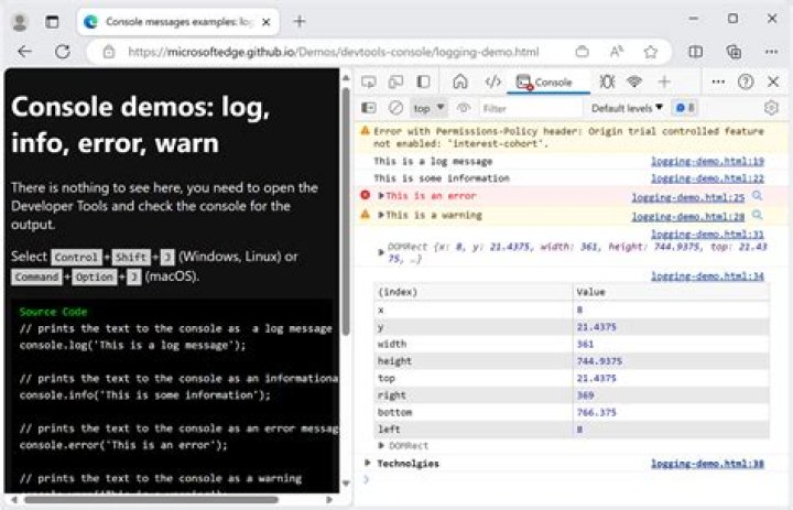 developer console - Application - Storage