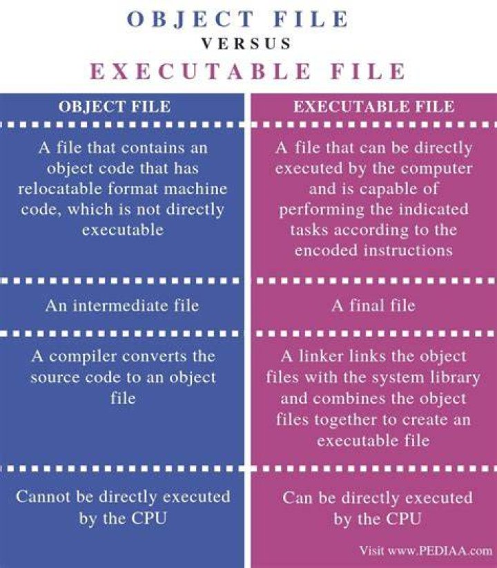 Difference between an executable and data file format?